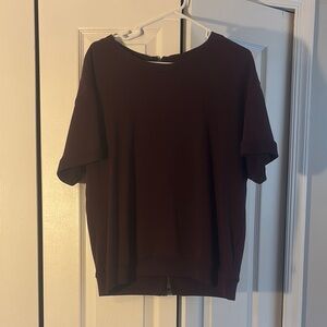 True Religion Black Boxy Short Sleeve Tee